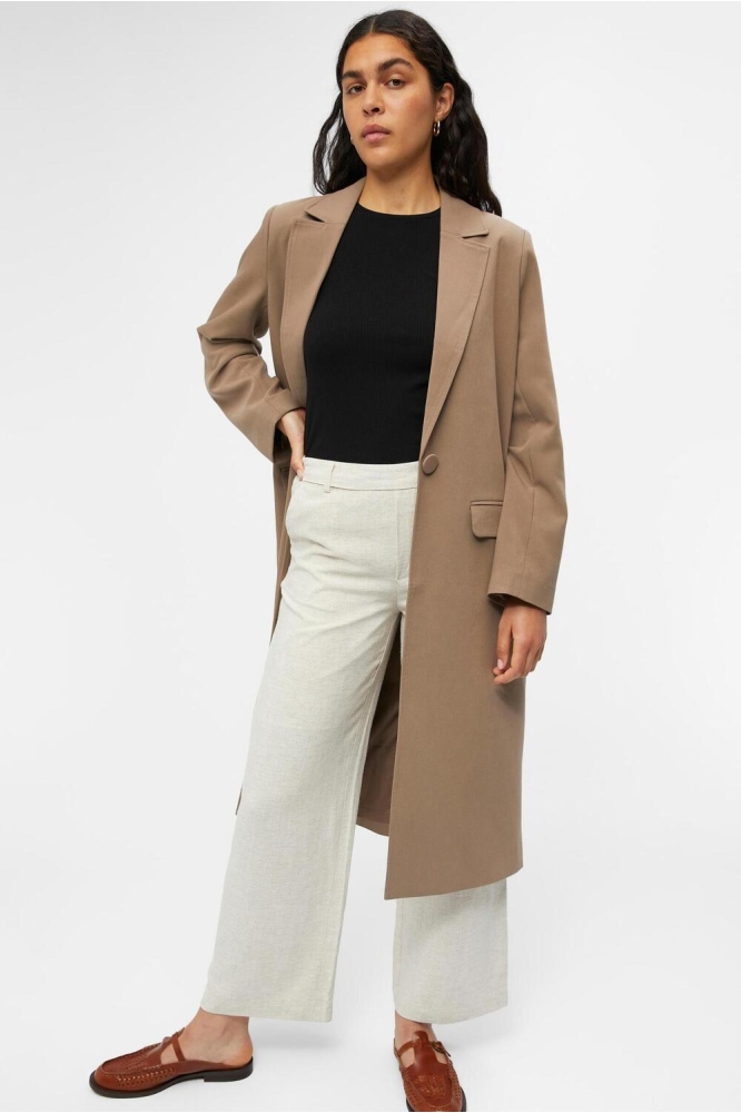 OBJSANNE ALINE WIDE PANT NOOS 23040671 Sandshell